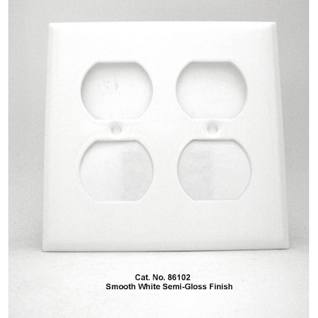 Mulberry Number of Gangs: 2 Steel, Semi-Gloss Finish, White 86102